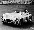 Targa Florio, 16.10.1955. Stirling Moss auf Mercedes-Benz Typ 300 SLR-Sport-Rennwagen mit der Startnummer 104. Mercedes-Benz Sieger-Team: Stirling Moss/Peter Collins.